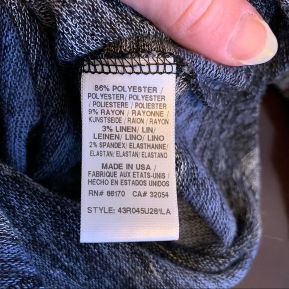 Free People blue gray scoop neck linen blend sweater size Extra Small XS - Picture 11 of 13